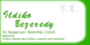 ildiko bezeredy business card